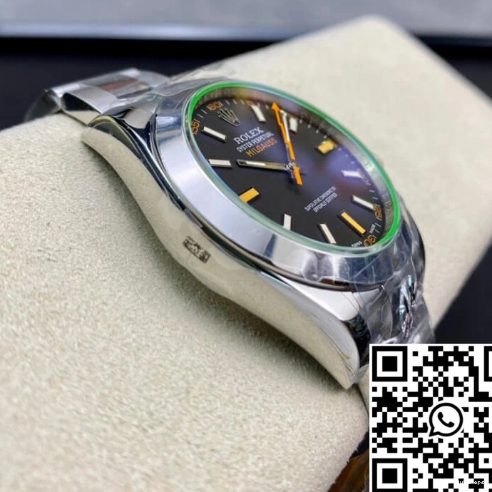 116400GV Dial Rolex Factory AR Black Milgauss 0510